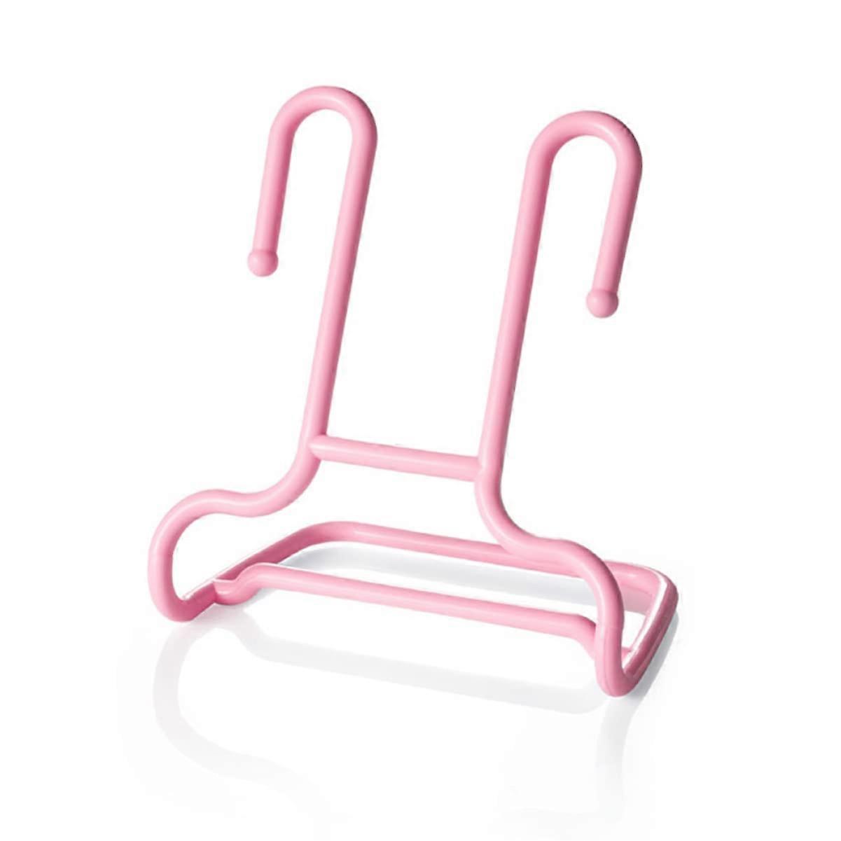 2 Pack Shoe Rack Organizer for Space Saving Storage and Drying in Closet or Bedroom, Pink