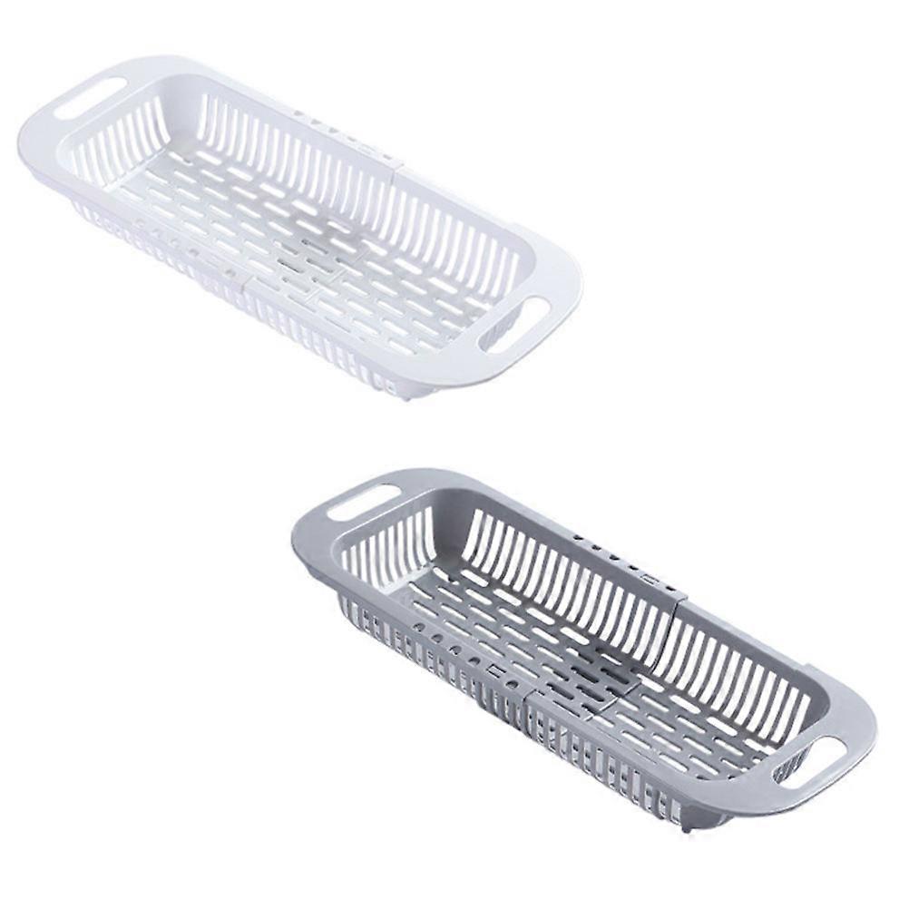Retractable Basket Draining Basket for Kitchen Sink 2Pcs Kitchen Accessory