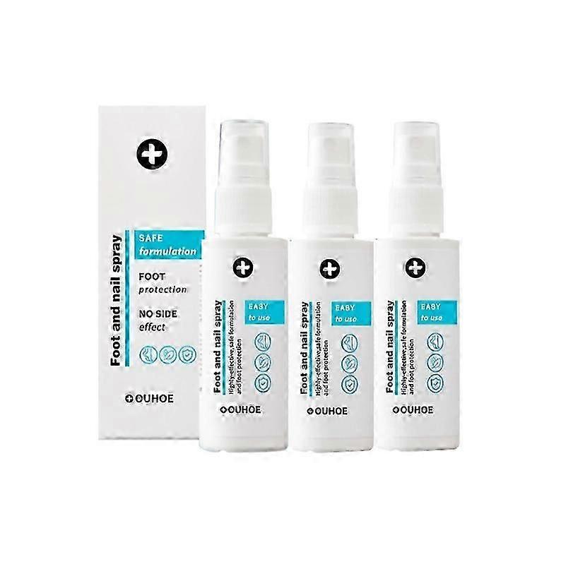 1-5x Spray para pés e unhas, cuidado natural e poderoso para os pés