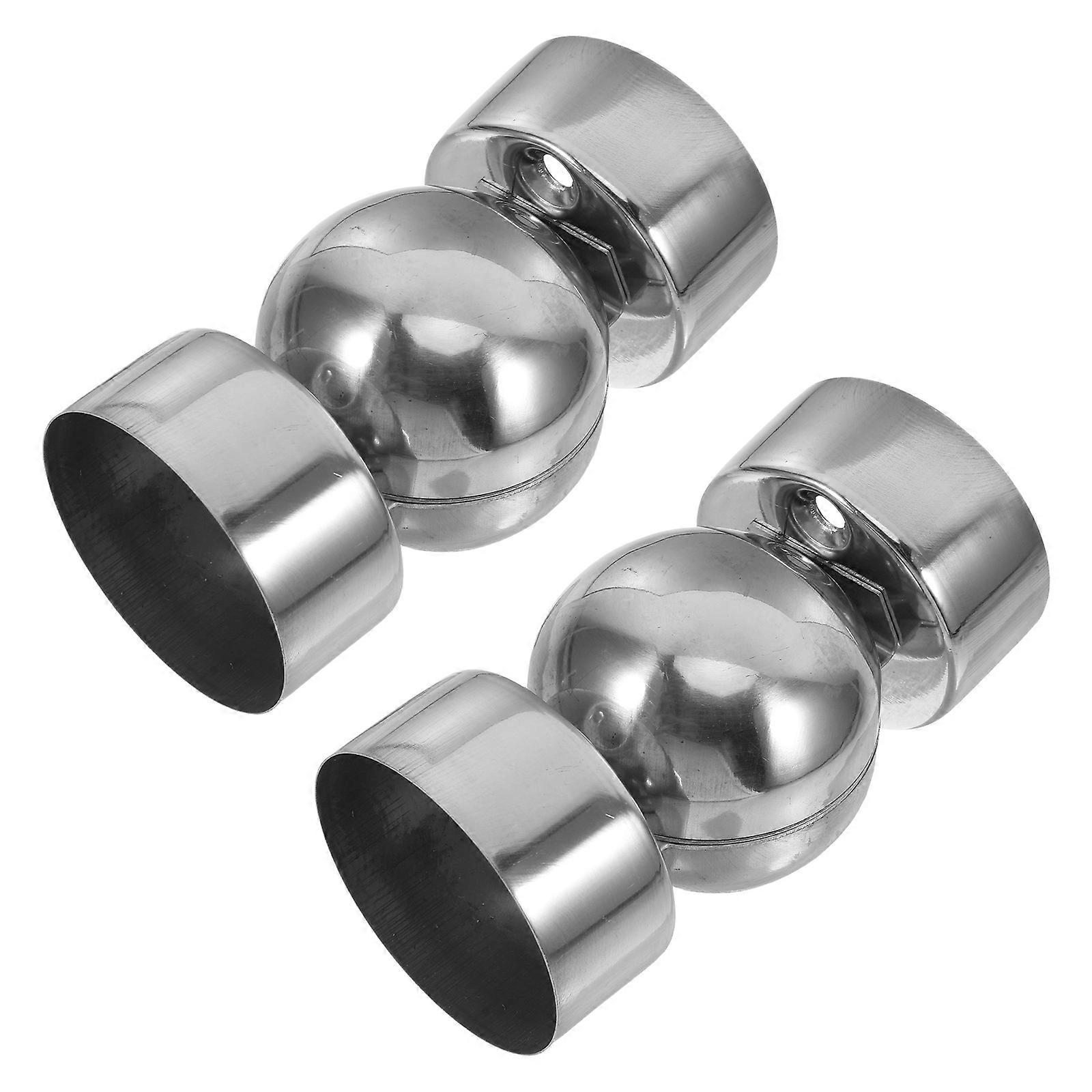 Stainless Steel Handrail End Caps for Replacement Use Silver Color Durable and Versatile Fits Round
