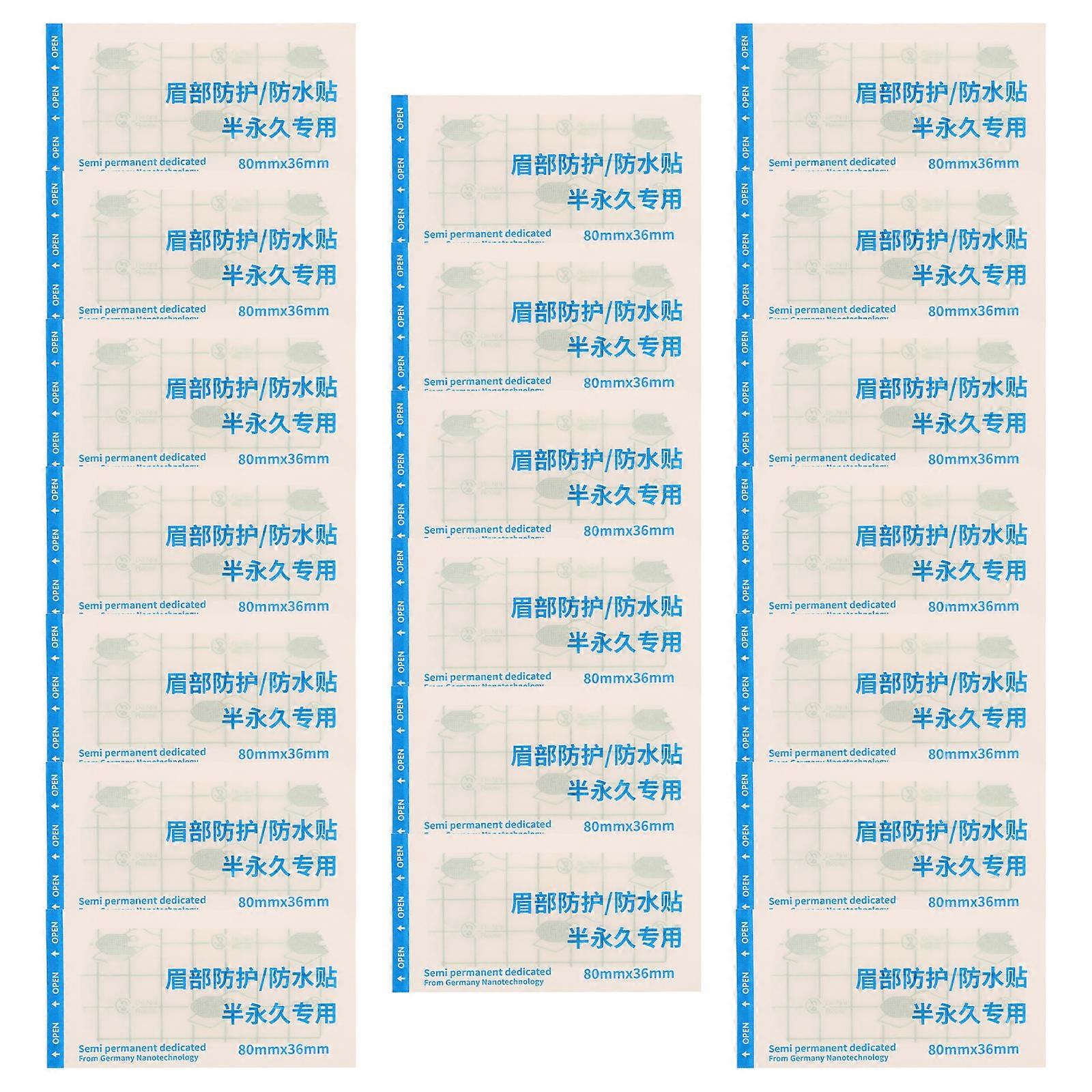 Waterproof Eyebrow Strips Sweatresistant Non-Woven Fabrics For Makeup Application 20Set