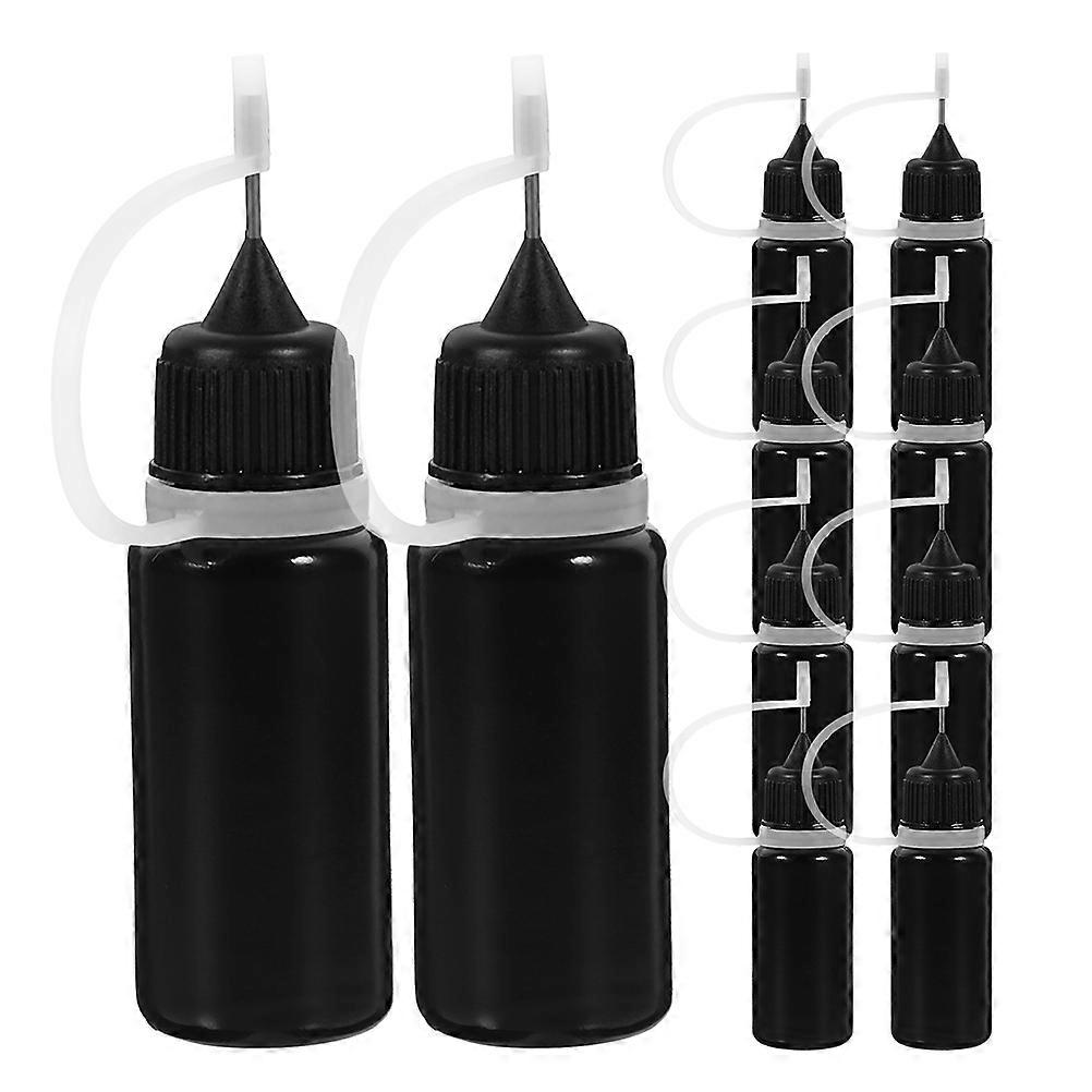Glue Bottle for Accurate Dispensing 15Pcs Plastic Black