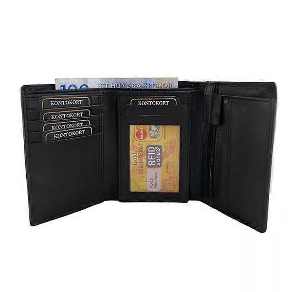Wallet leather spacious - RFID-Safe Black one size