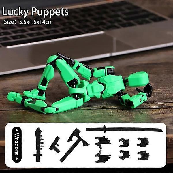 Titan 13 Action Figure T13 Model Figures 3D Printed Multi-Joint Movable Lucky 13 Action Figure Nova 13 Action Figure Dummy green 14cm