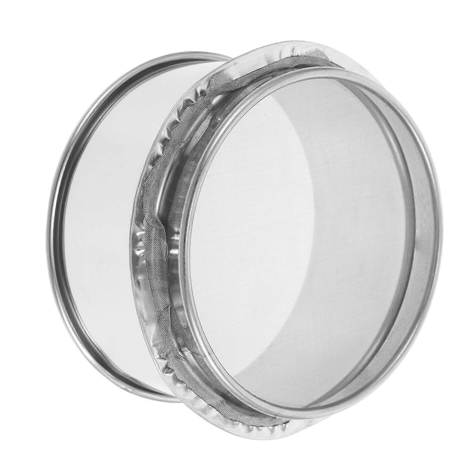 Stainless Steel Round Fine Mesh Sieve for Kitchen Use Durable Tool for Efficient Ceramic and Pottery Filtration 8.5 Inch Silver
