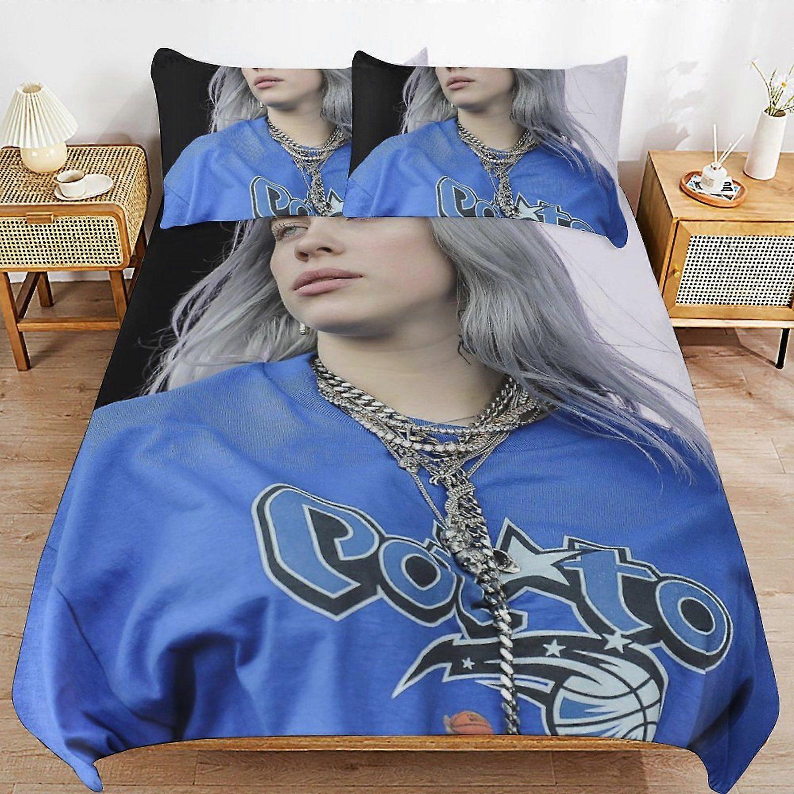 577BY Billie Eilish Machine Washable Easy Zip Soft Bedding Support Consistent Layer Duvet Cover Sets Choice SQ577