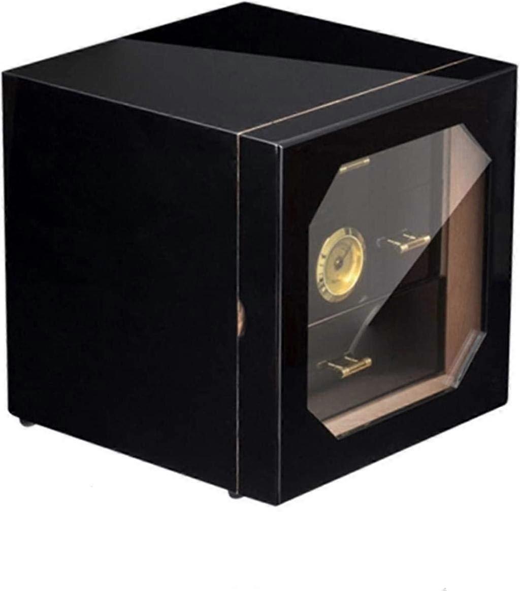 Cedar Wood Cigar Humidor with Constant Humidity Control and Gloss Piano Lacquer Finish