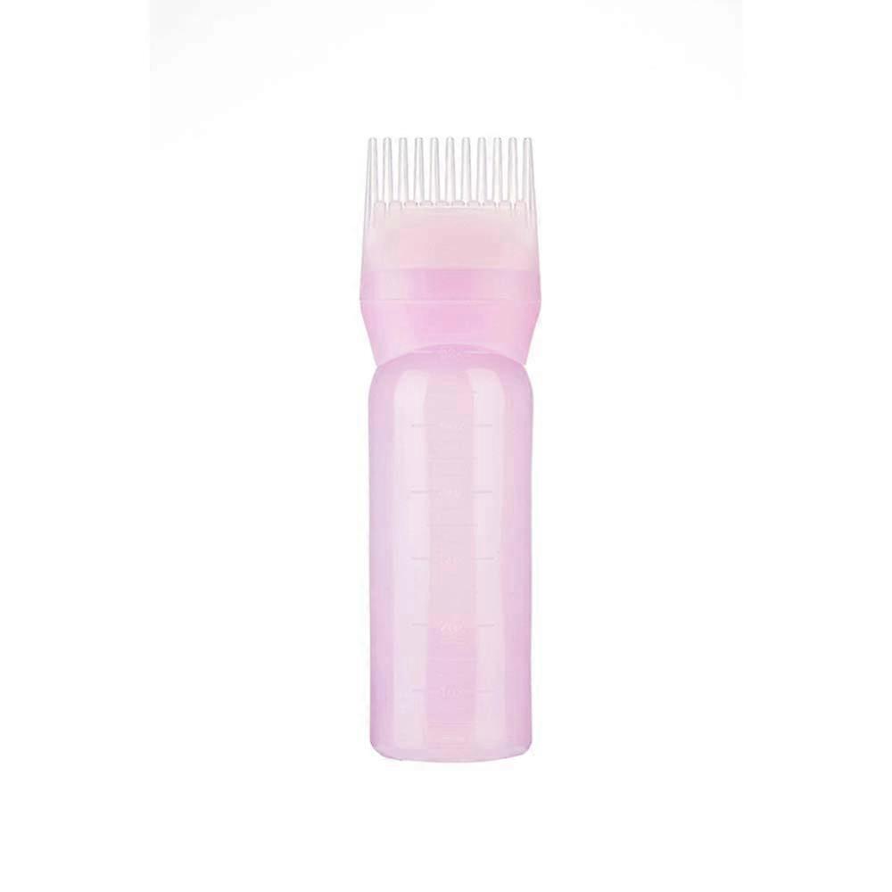 Hair Dye Applicator Bottle with Comb for Precise Root Touch Up, Mess Reusable Pink Tool