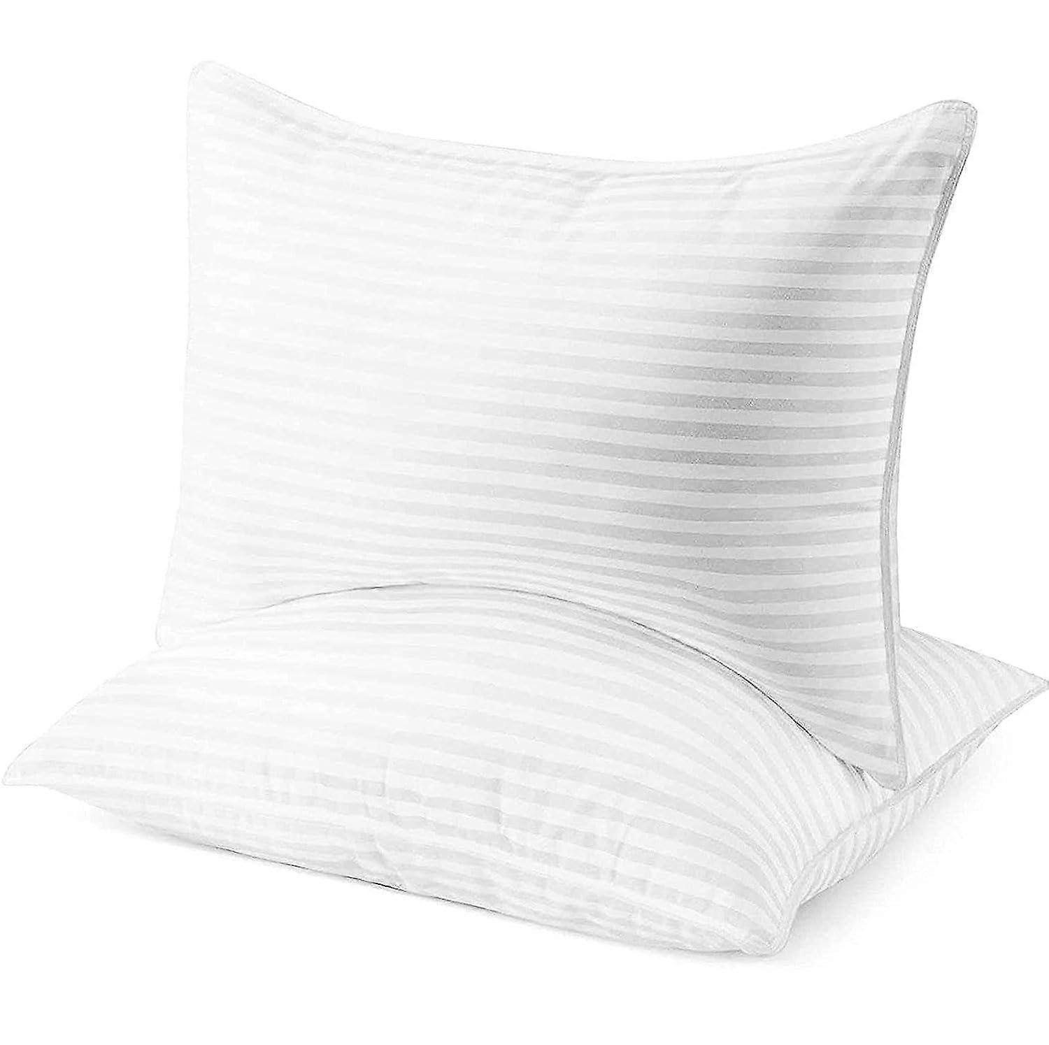Queen Size Soft Down Alternative Pillows Set of 2 with Cooling Breathable Cover and Adaptive Support