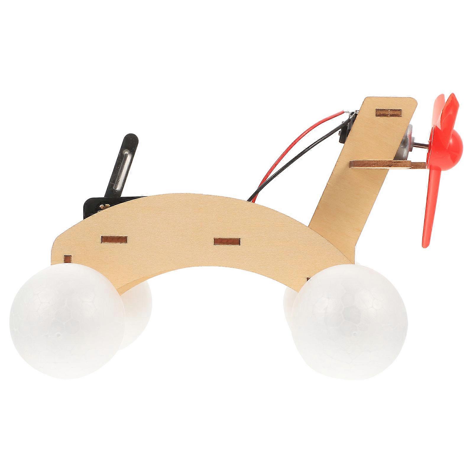 Educational Handmade Vehicle Model 3Pcs Wind Boat Assemble Toy For Children Science Learning Imagination Improvement