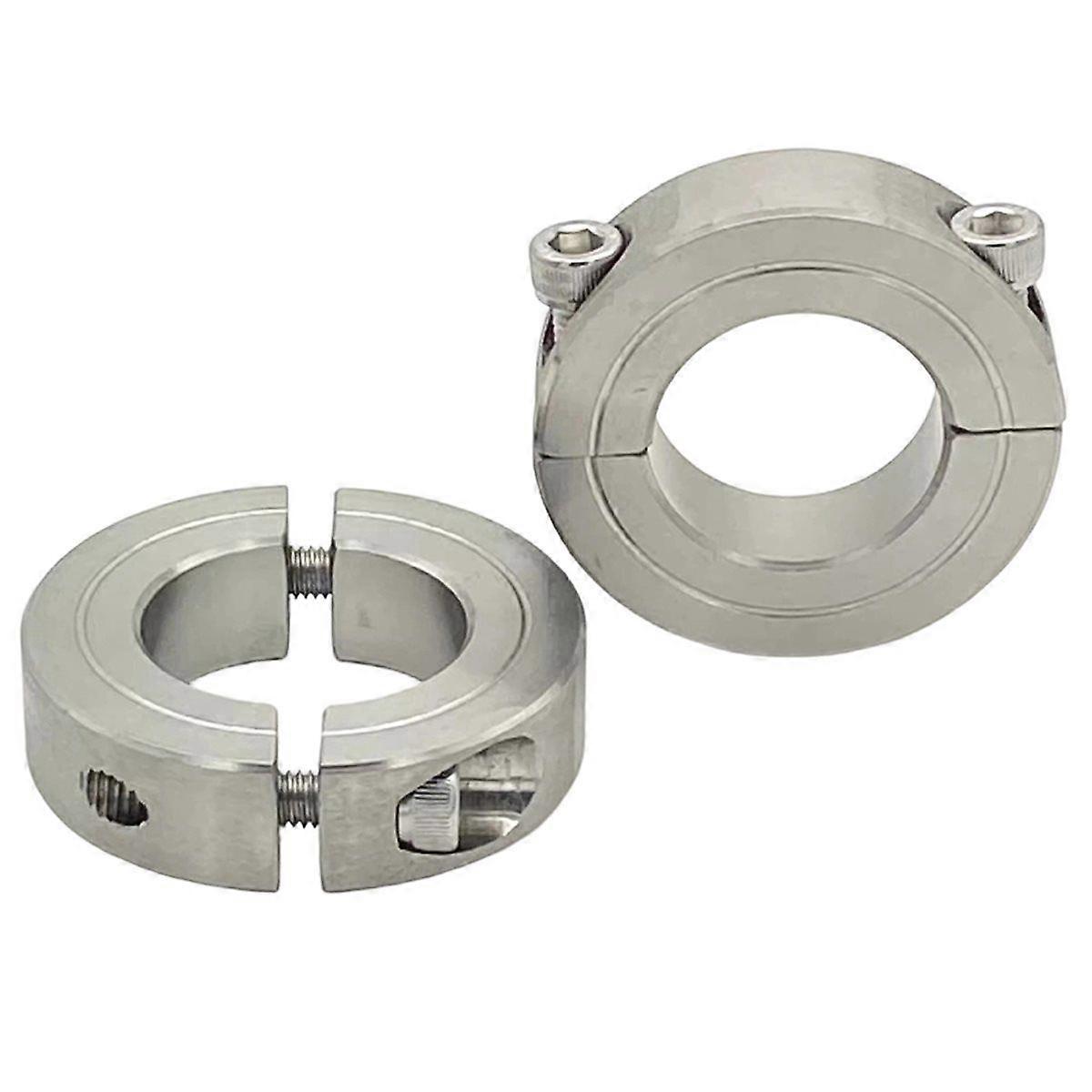Stainless Steel Separable Retaining Double Split Shaft Collar Lock Collar Clamp Set Screw Ring Accessories