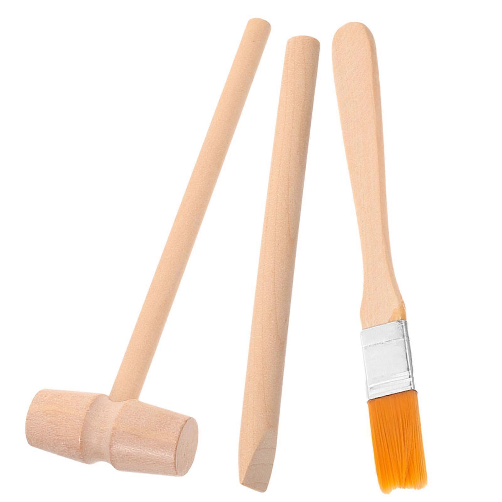 1 Set Kids Excavation Tool Kit with Hammer and Brush Educational Digging Tools