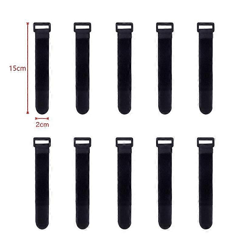 10Pcs Reusable Hook Loop Nylon Reverse Straps Colored Fastening Tape Self Adhesive Cable Ties Wrap Bundle Fixed Ties
