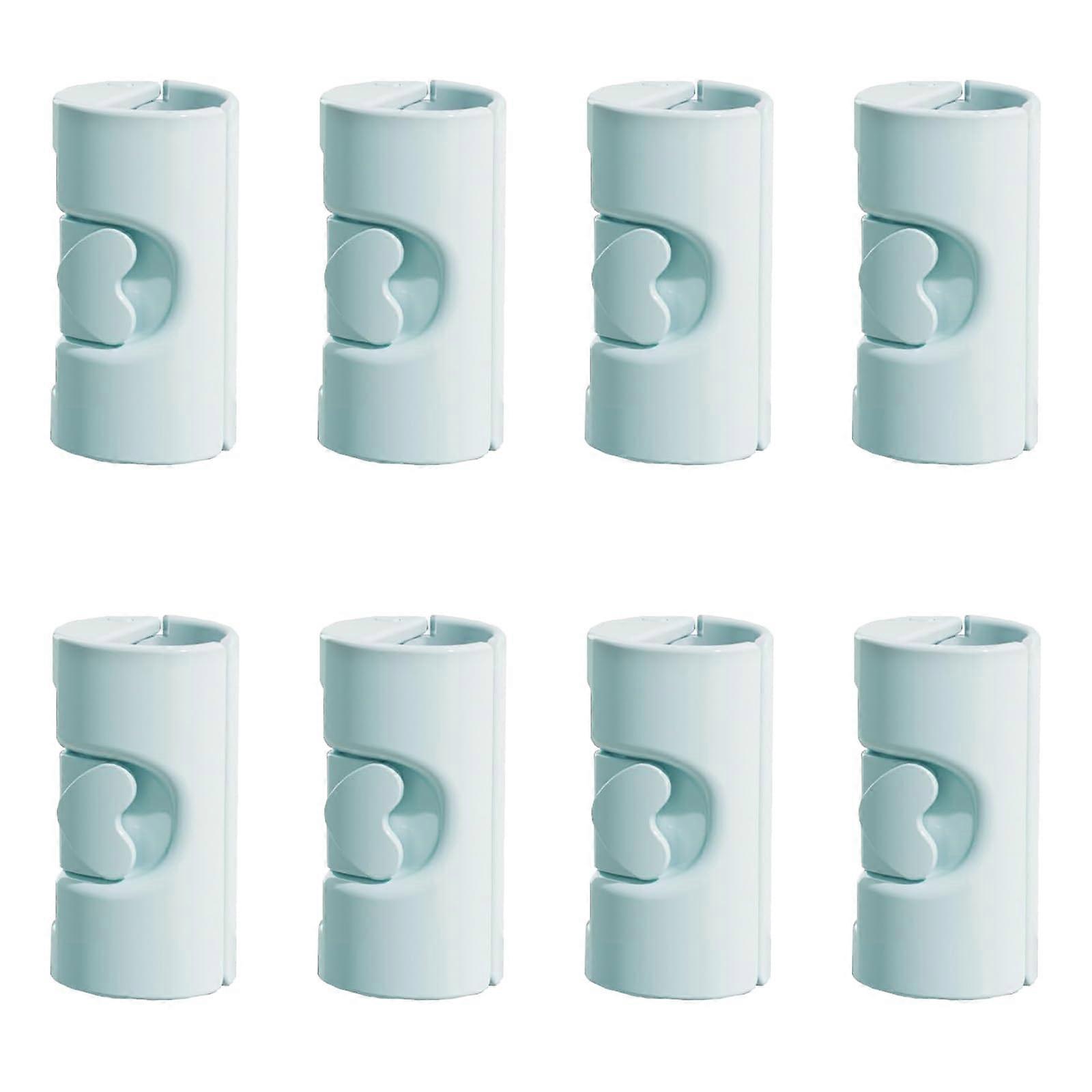 8PCS Bed Sheet Clips and Fitted Sheet Grippers with TwoGear Adjustment for Raised Edge Mattresses, Durable NonSlip Holders Keep Sheets Secure (Blue)