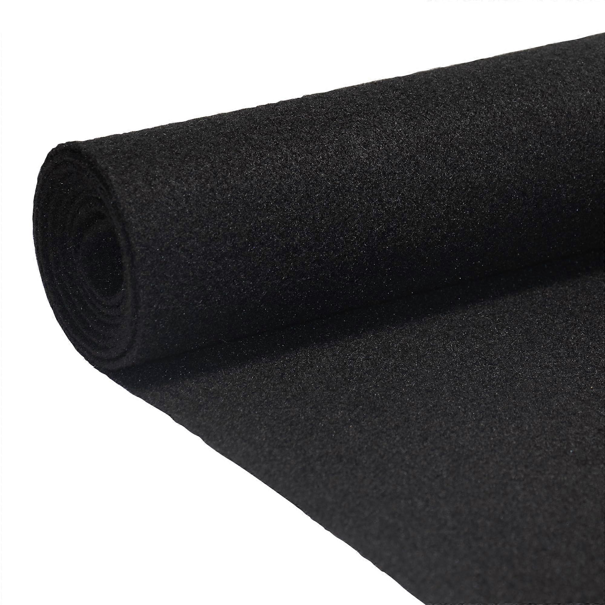 Black NonWoven Car Trunk Liner 72x72 Durable Polyester Mat for Speaker Sub Box RV Marine