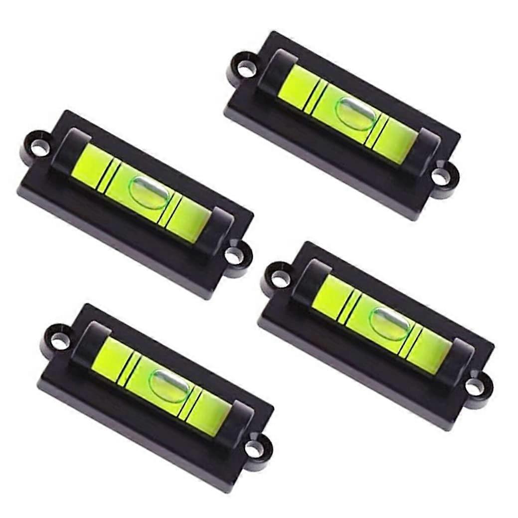 RV Bubble Level 4 Piece Set with Mounting Holes for Camper and Motorhome Alignment