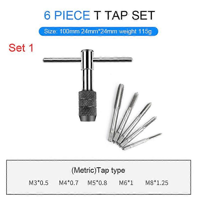 LY HSS Tap and Die Set Metric Wrench Thread Tools Threading Tool Set with Blue Case for Professional Metalworking Engineer Kit