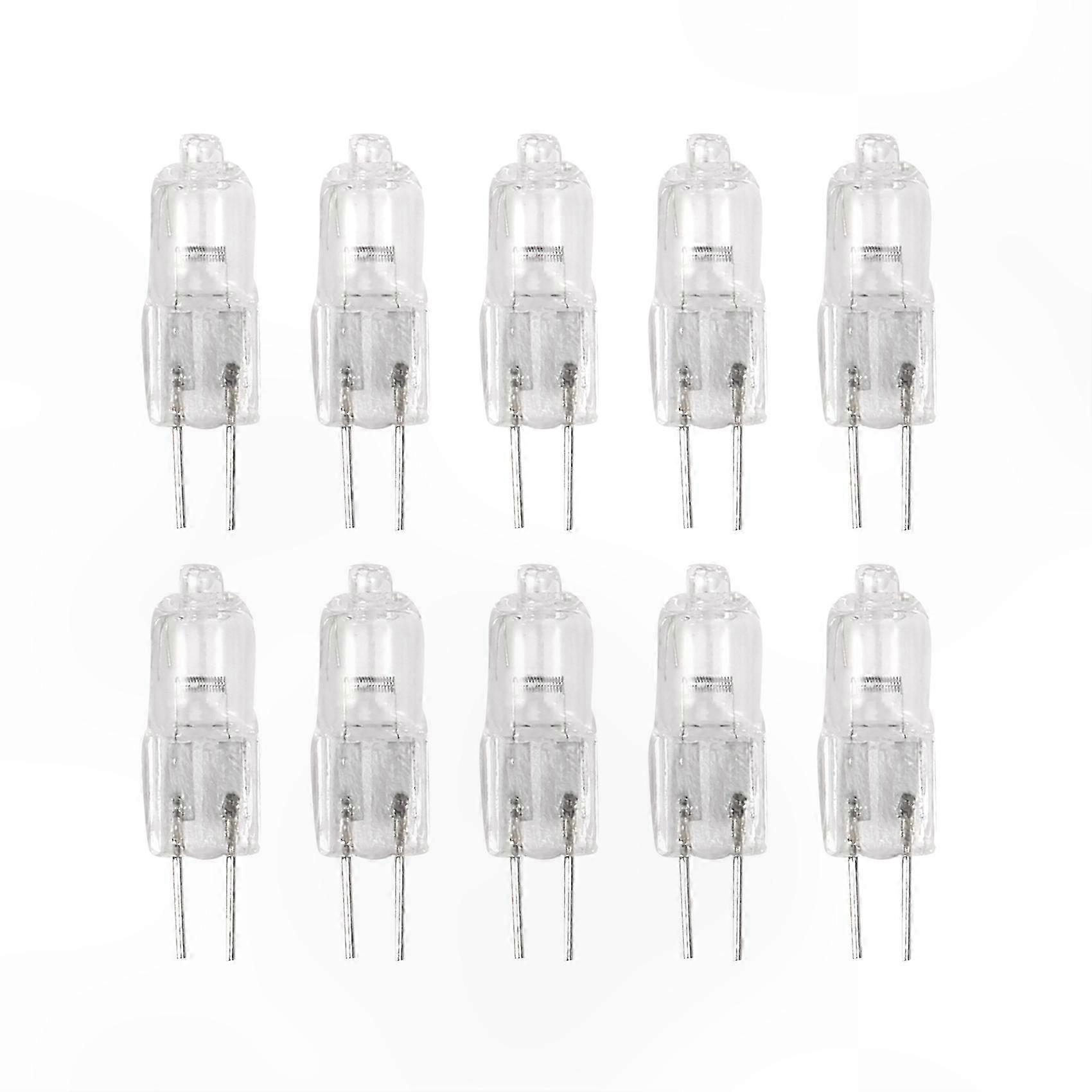 10-Pack G4 Halogen Bulbs, 12V 35W Pin Base, Warm White Light