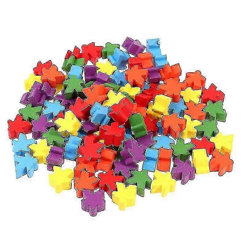 100wooden Meeples 16mm Extra Board Game Bits Pawns Chess Pieces Bulk Replacement