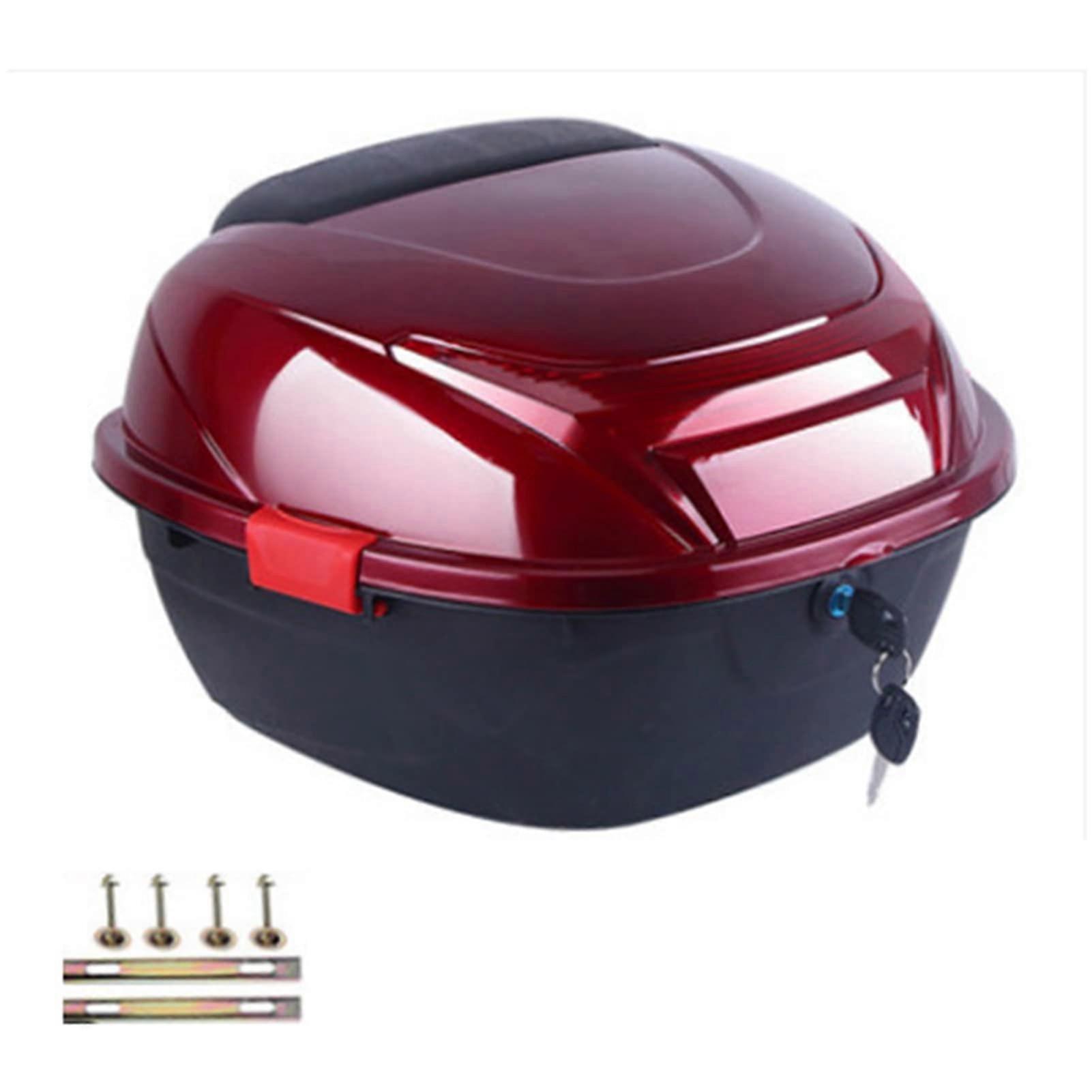 Motorcycle  Case Large Capacity Waterproof Tail Box with Reflector for Universal Rear Storage