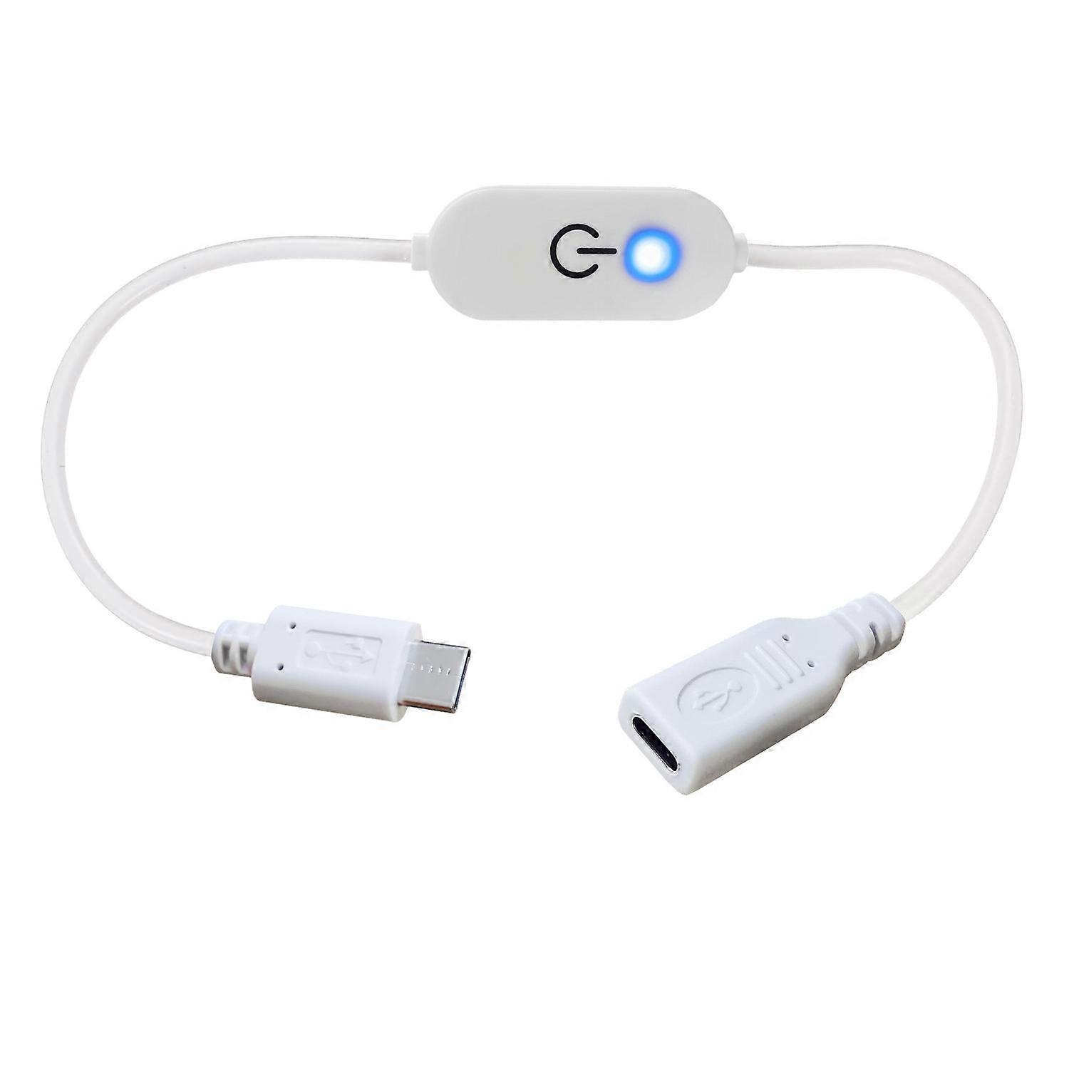 JUNSUNMAY 30cm Type-C Plug and Play LED Touch Inline Dimmer Switch Controller for Single Color