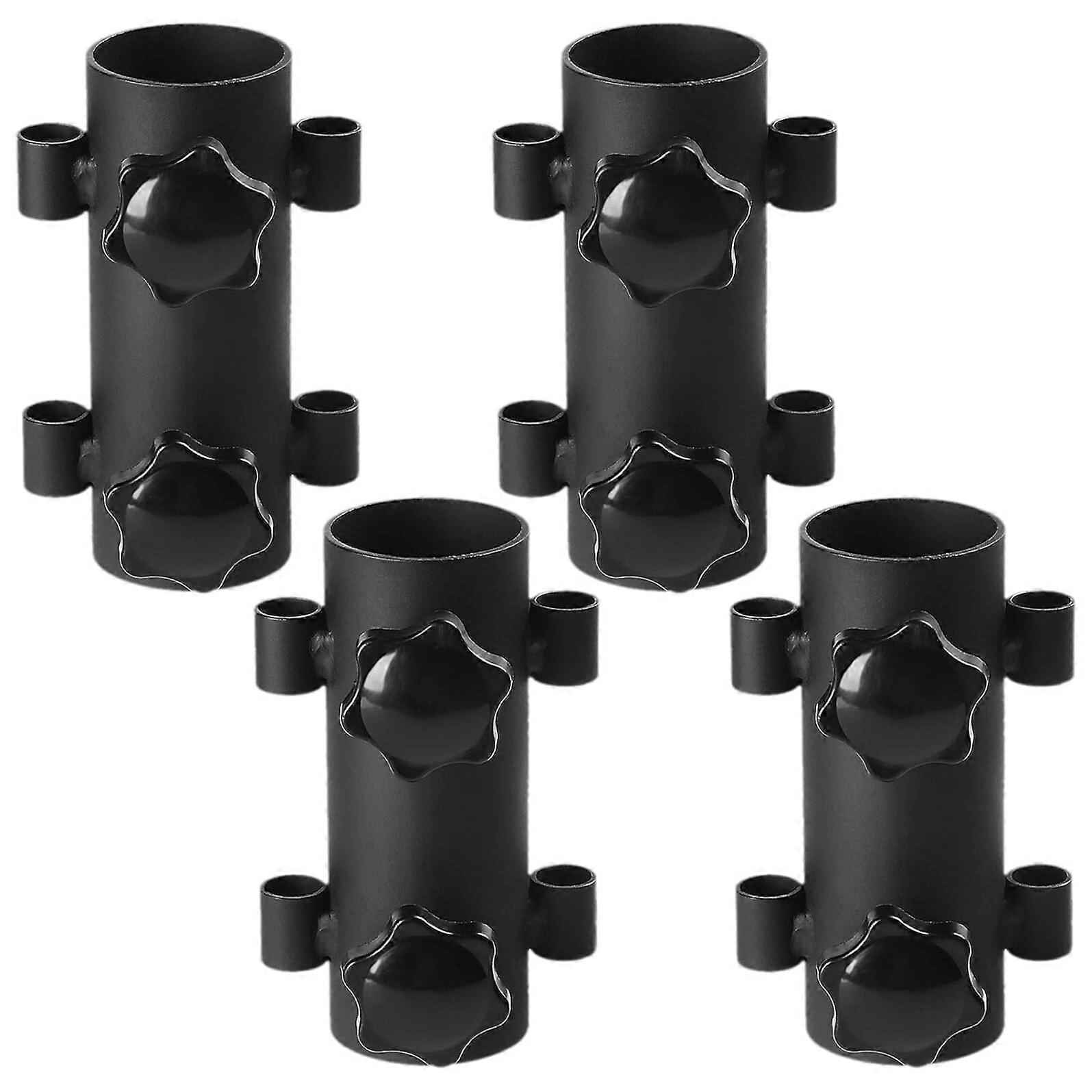 4pcs Camping Tent Pole Holders Steel Canopy Brackets Windproof Quick Install for Outdoor Awning