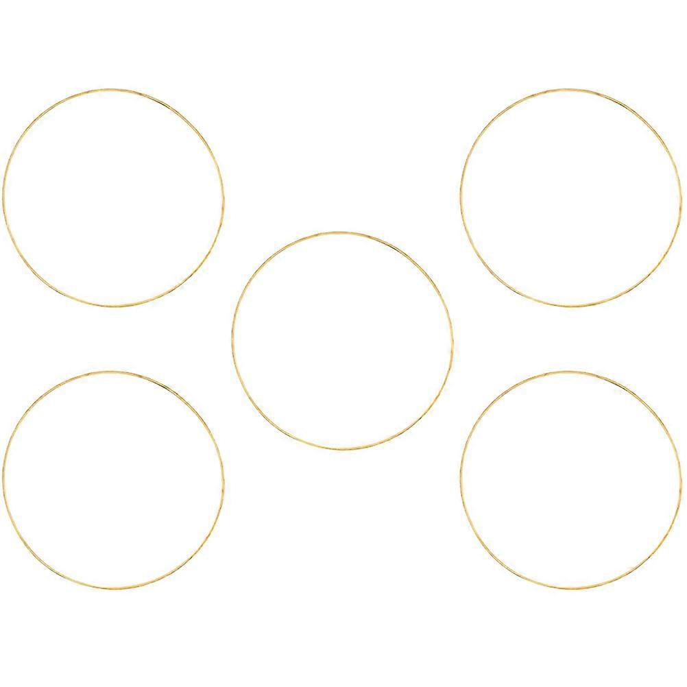 Metal Circles Dream Catcher Ring Simple Design Suitable for Crafters 20cm Diameter 5Pcs