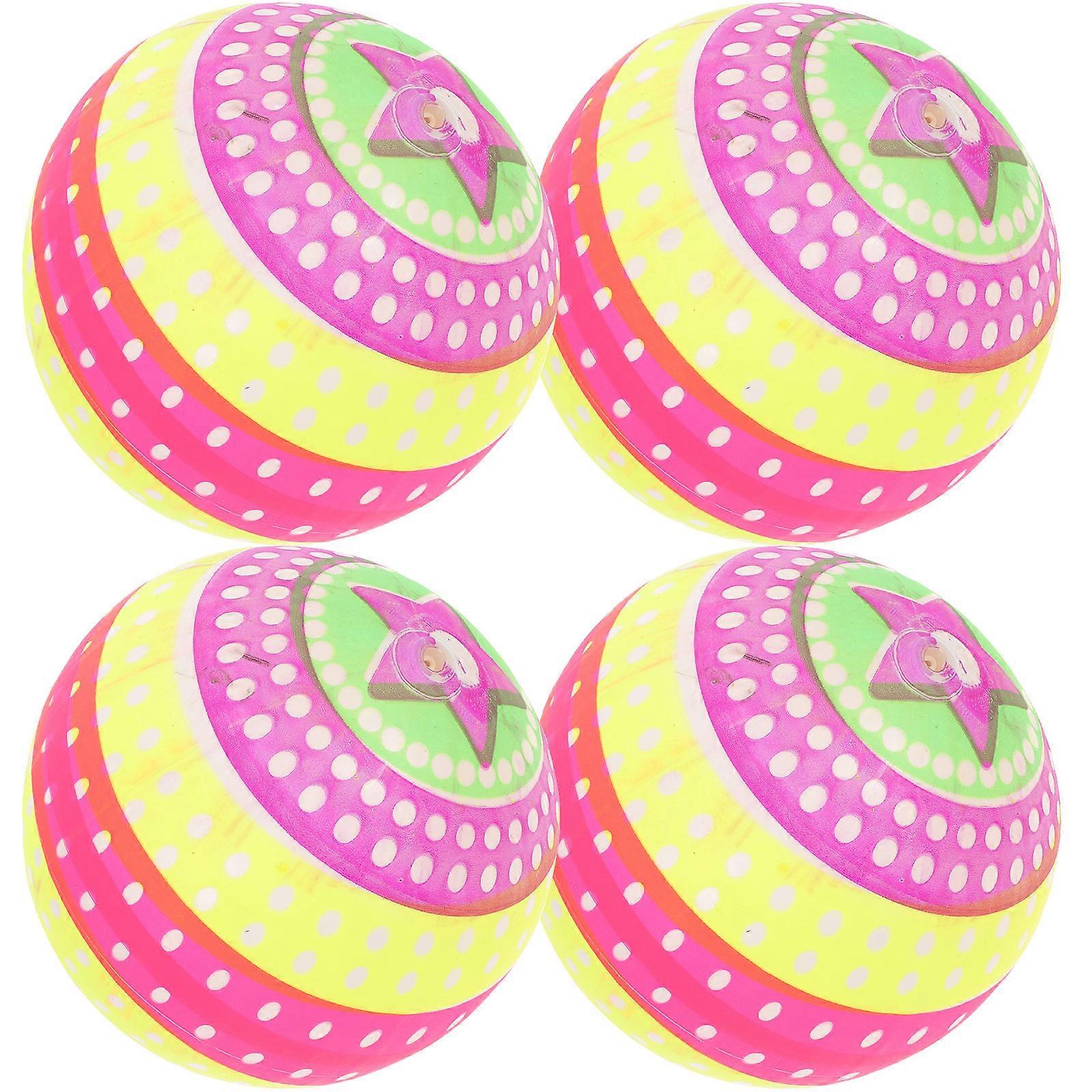 Assorted Color Inflatable Beach Volleyballs for Party 4Pcs