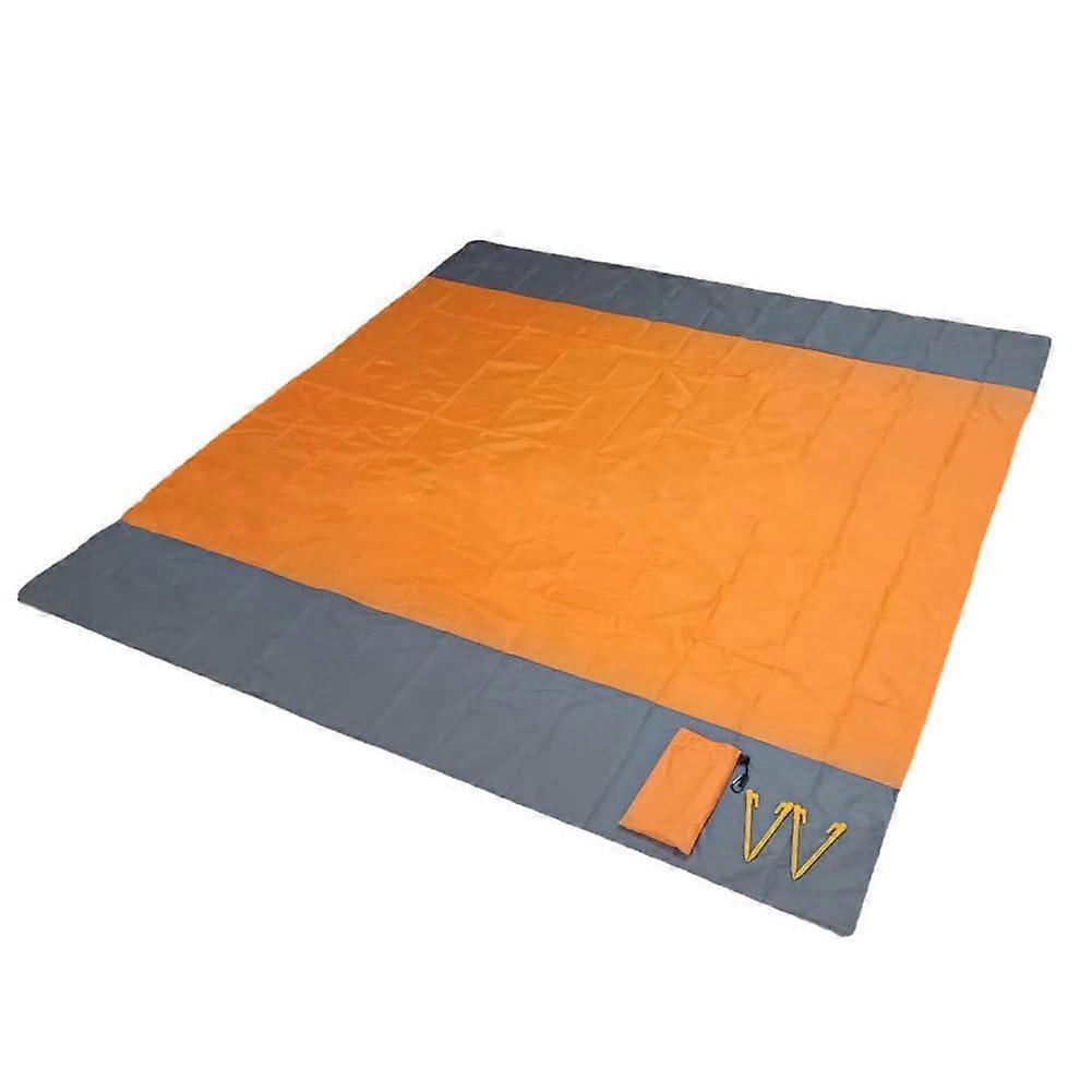 Oversized Sandproof Beach Blanket with Corner Pockets, Waterproof Mat for Picnic, Beach and Camping
