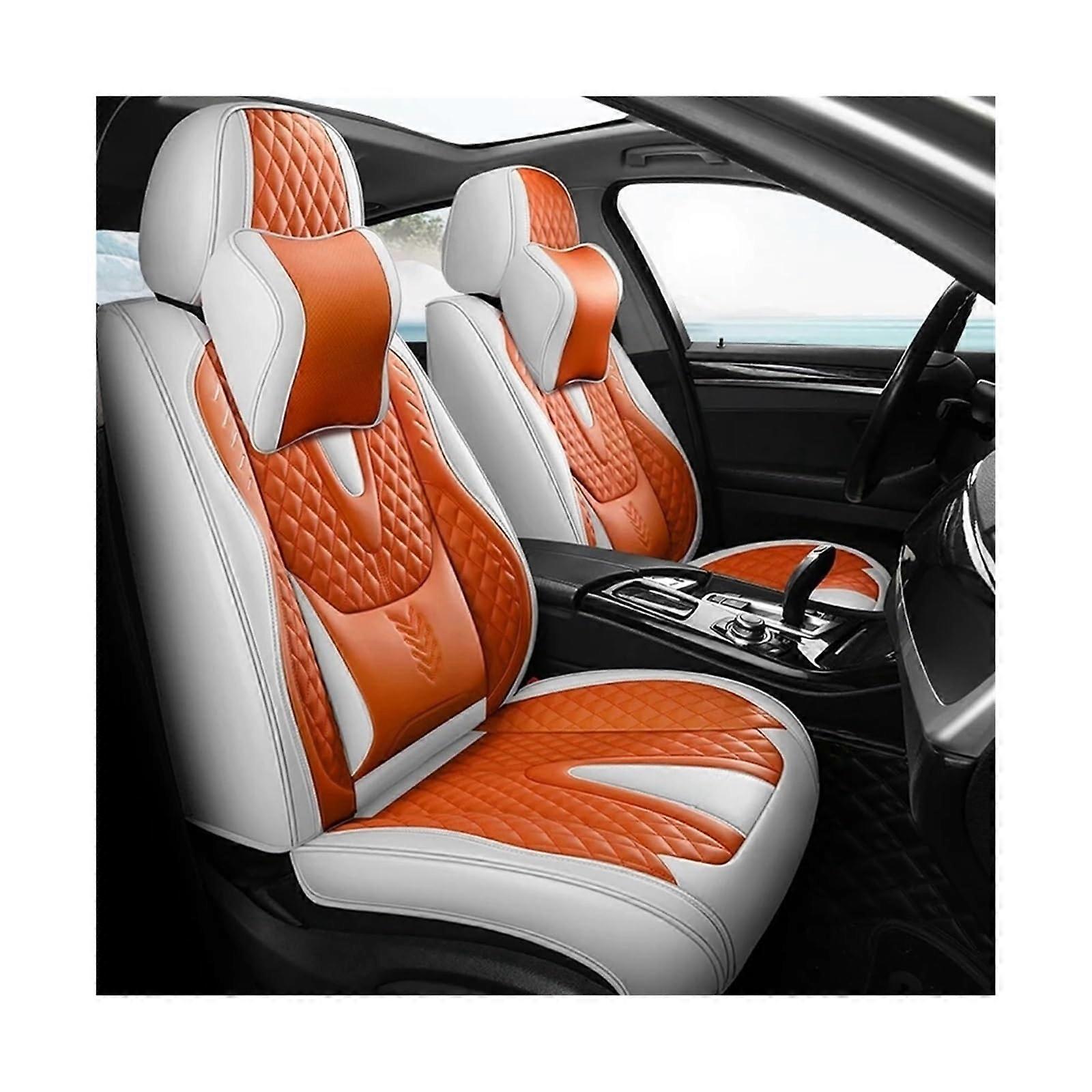 Universal Leather Car Seat Covers Full Coverage AntiSlip Protector Set for SUV and Sedan
