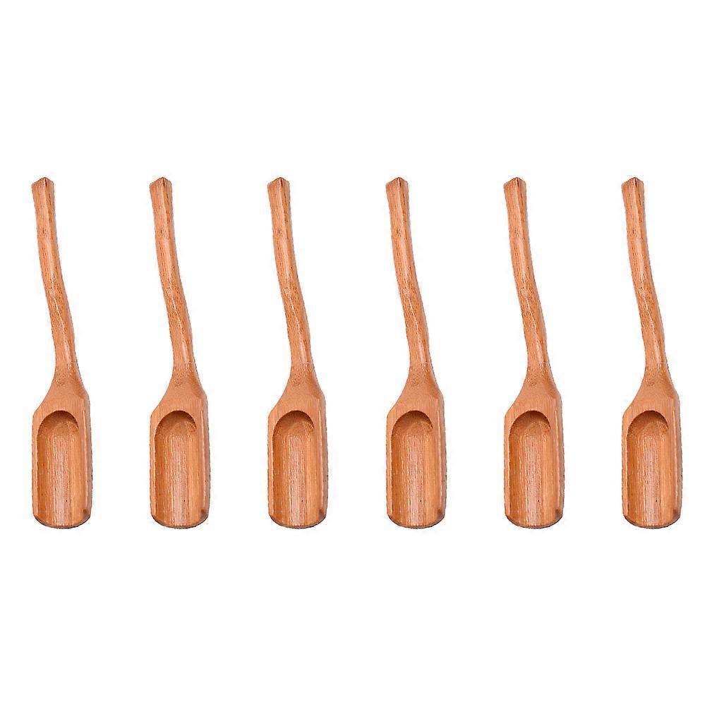 Tea Bamboo Scoop for Home Use 6Pcs Assorted Color Practical Set