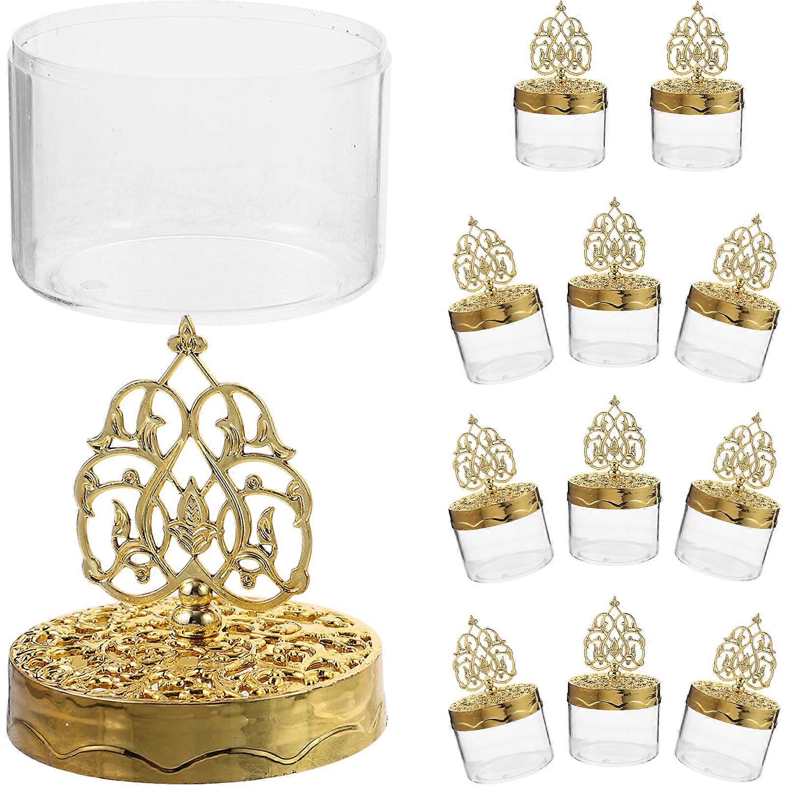 Candy Box Clear Candy Boxes for Storage 12Pcs Plastic Golden Wedding