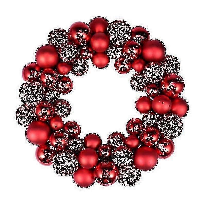 Festlicher Türkranz mit bruchsicheren Weihnachtskugeln