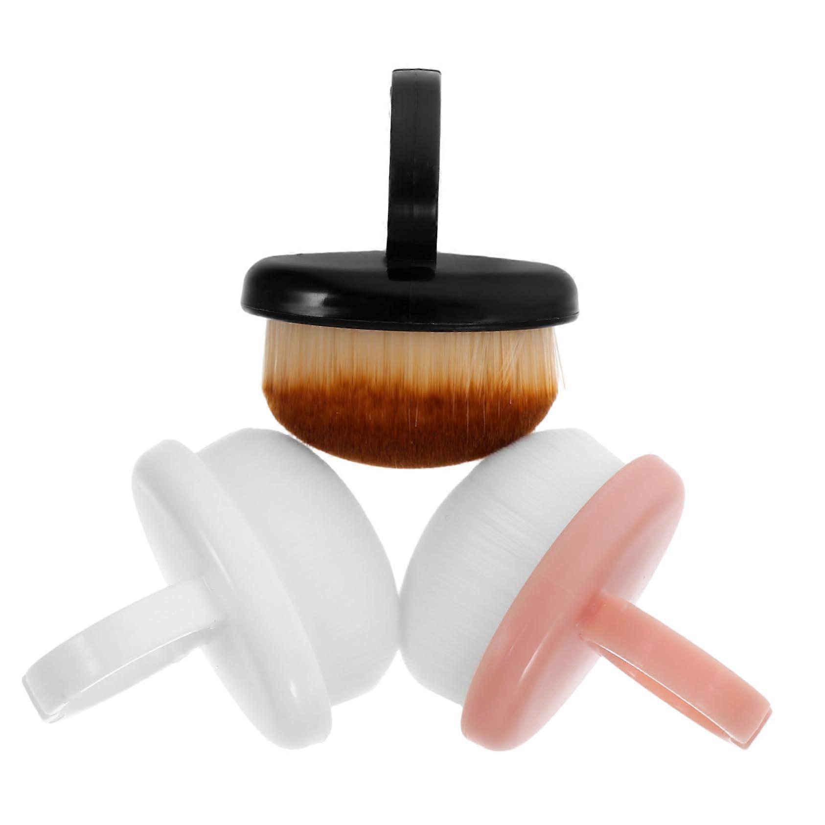 Nail Cleaning Brush Set with Soft Bristles, Comfortable Short Handle, Clear Compact Design, 3pcs