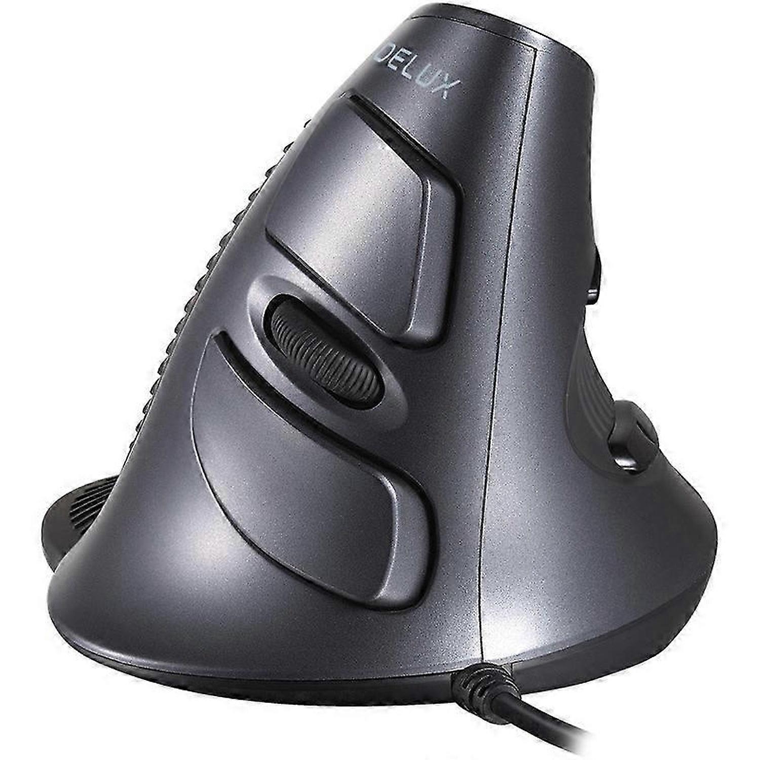 DELUX M618 6-Keys Vertical Handheld Mouse Ergonomic Wired Mouse, Cable Length: 1.5m