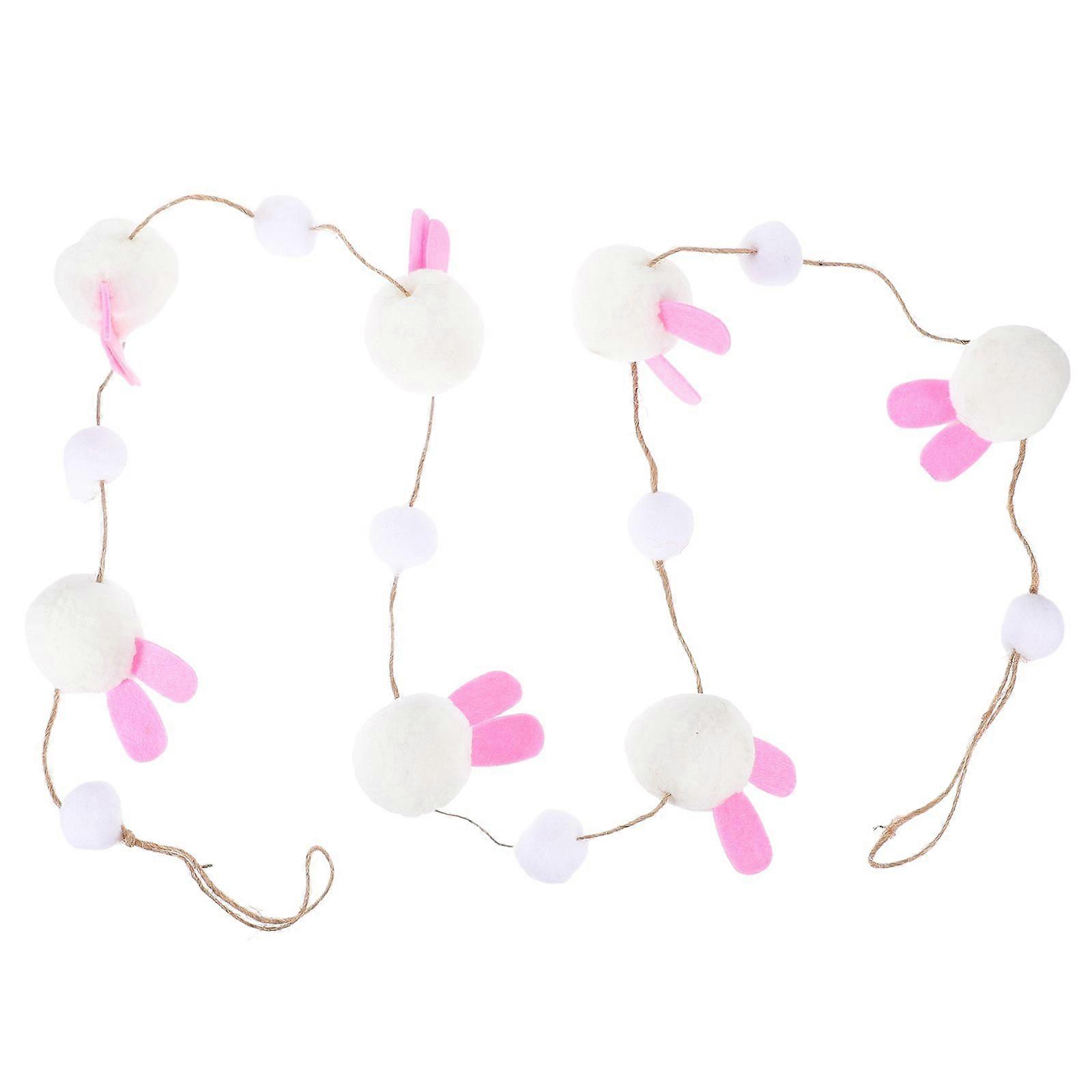 Delicate Easter Banner Easter Party Decoration Rabbits Bunting Banner Ornament