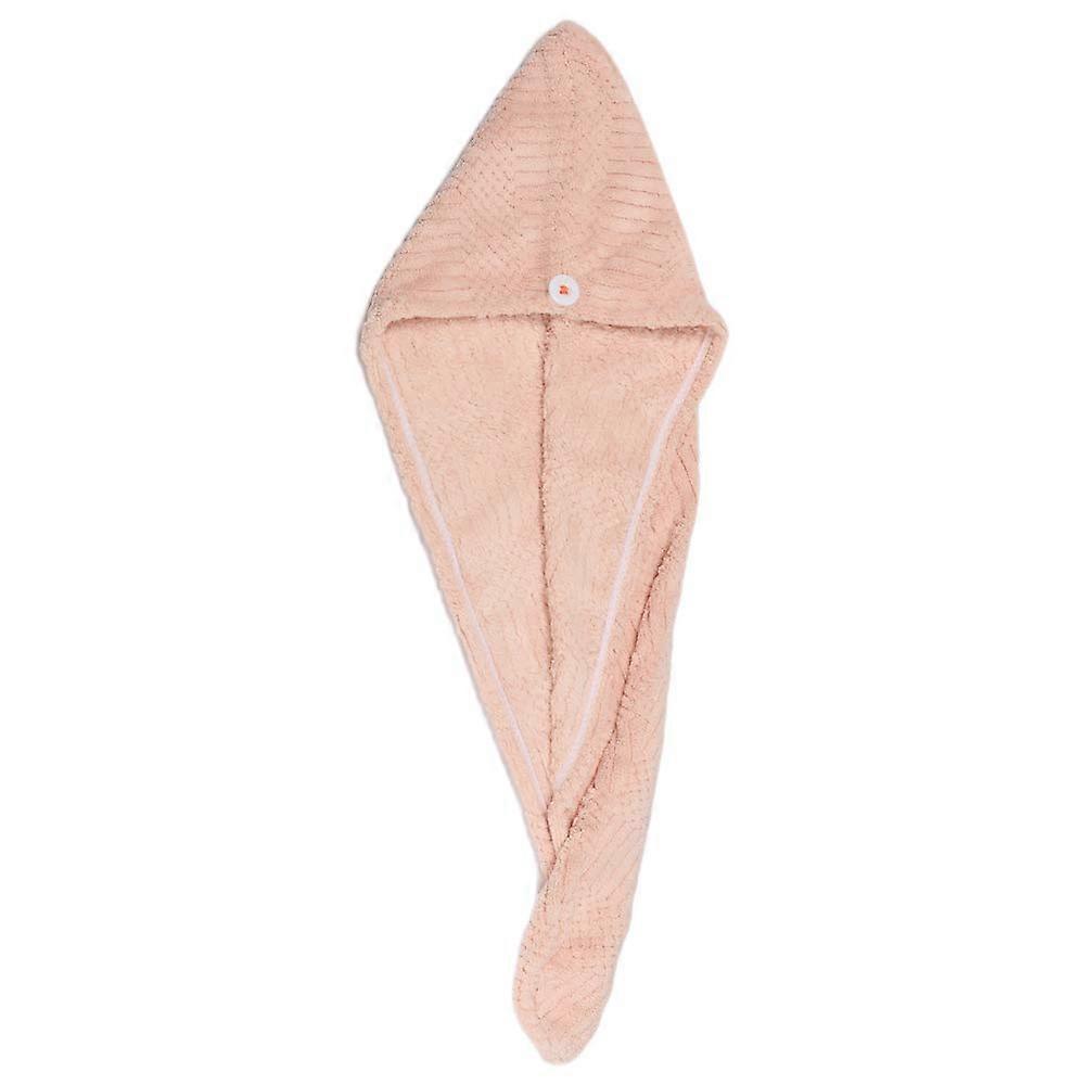 Microfiber Quick Dry Hair Towel Wrap with Secure Button Closure for Heat Drying, Orange