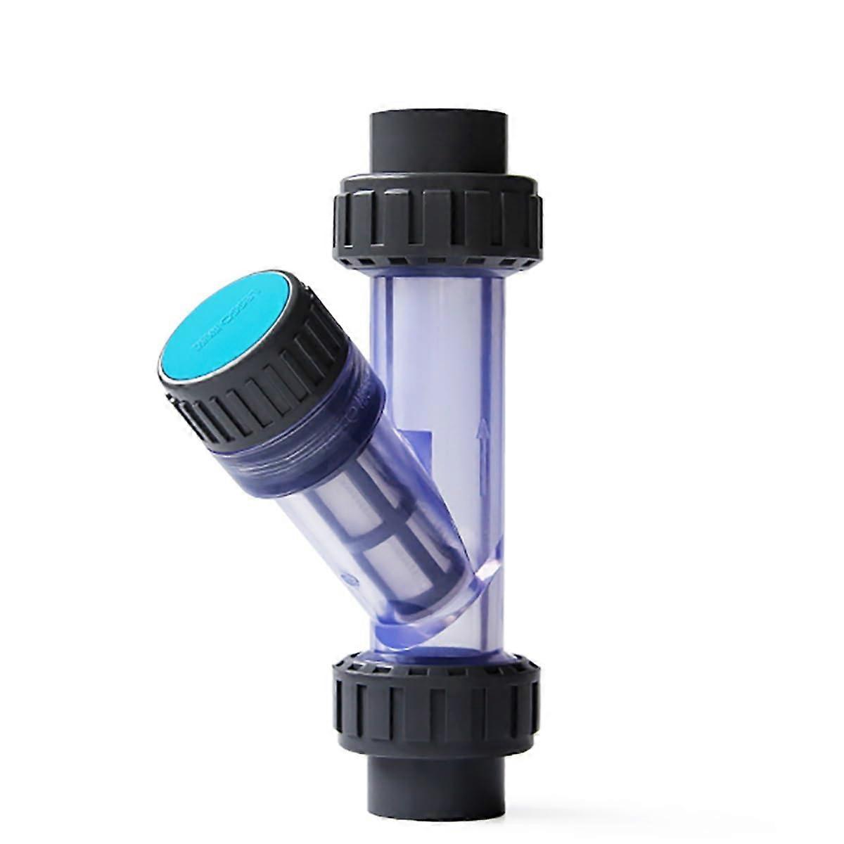 PVC Water Filter Transparent Y Type Strainer 32mm Large Diameter Removable Clear Sediment Filter