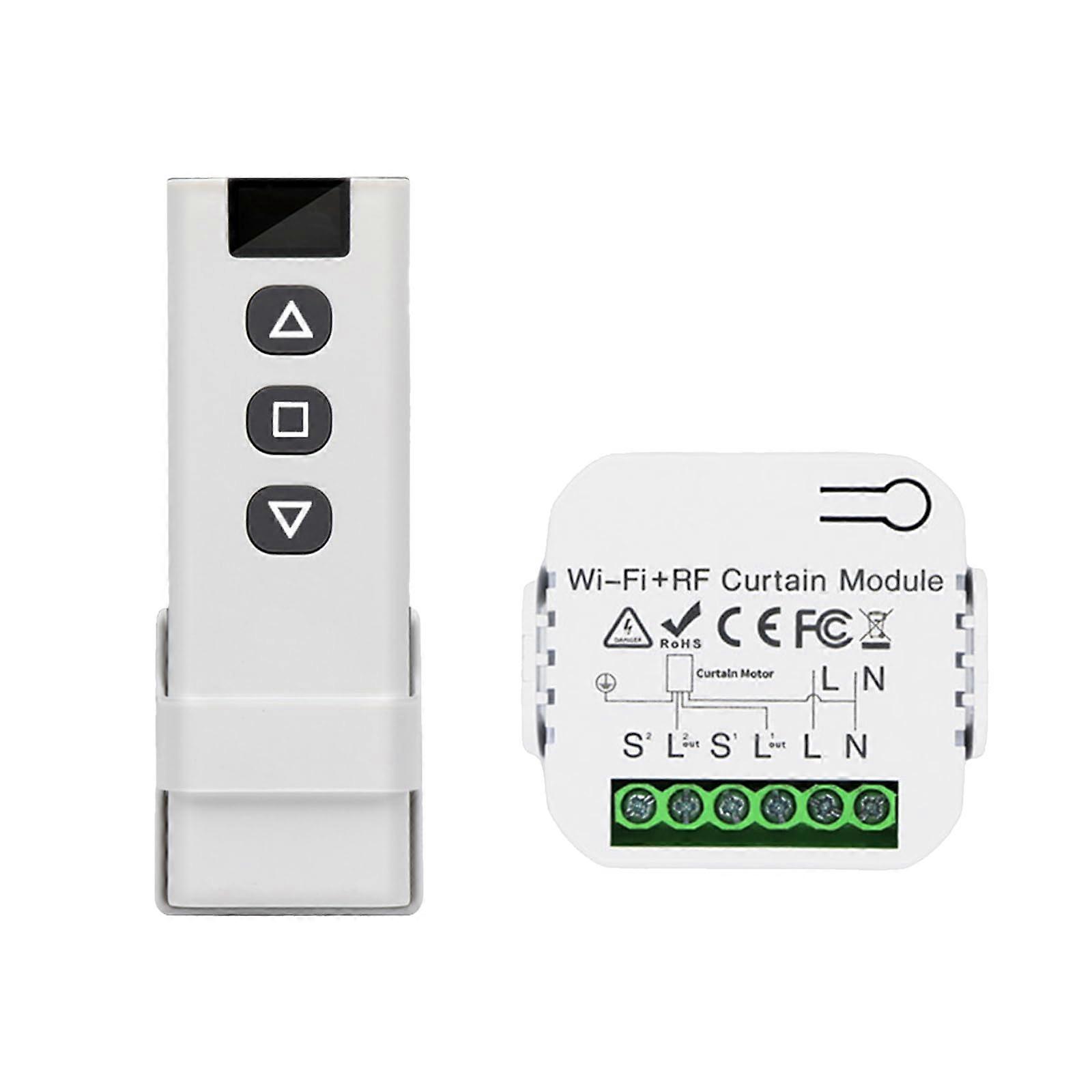 Smart WiFi Curtain Switch 433Mhz Remote Control Alexa Compatible Smart Life Voice Control