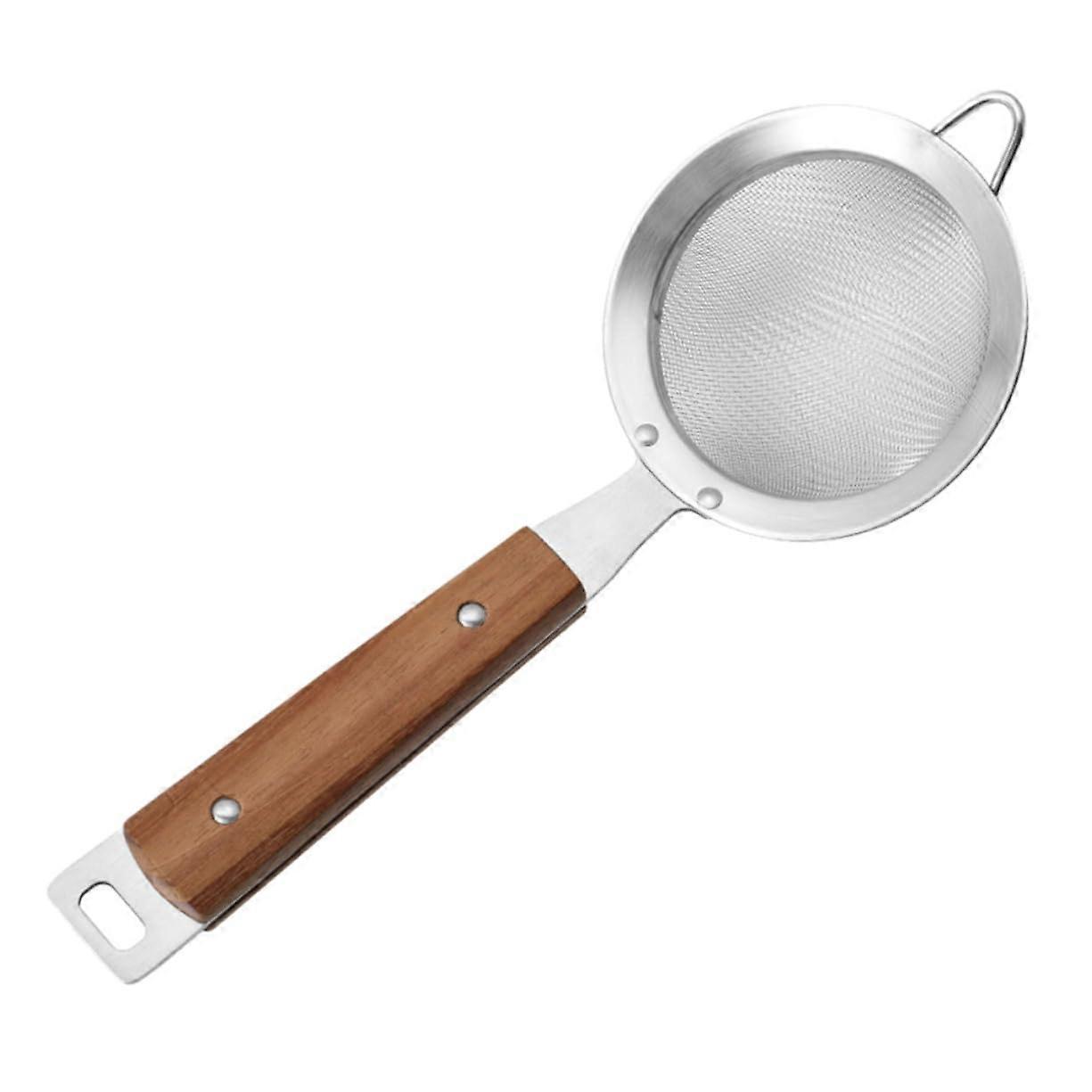 Stainless Steel Skimmer Spoon with Long Handle Mesh Strainer for Frying and Cooking