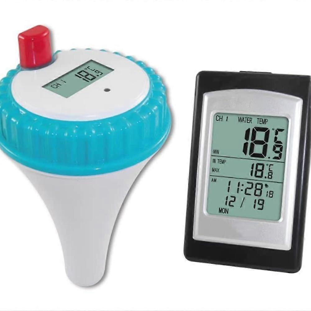 Wireless Pool Thermometer with 500ft Range IPX8 Waterproof Digital Floating Backlit Display