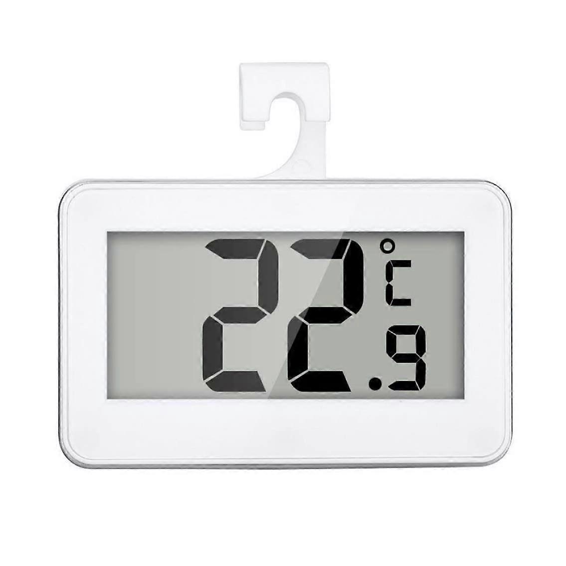 Digital Fridge Thermometer Waterproof LCD Display Wireless Freezer Temp Gauge with Magnet Hooks