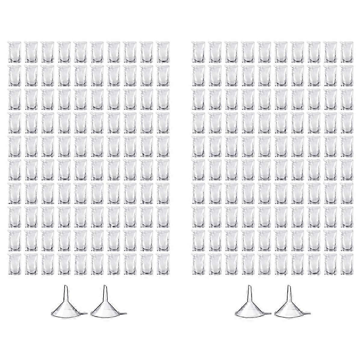 100Pcs Plastic Spout Pouch for Liquid Drink Sealed Packaging Bag