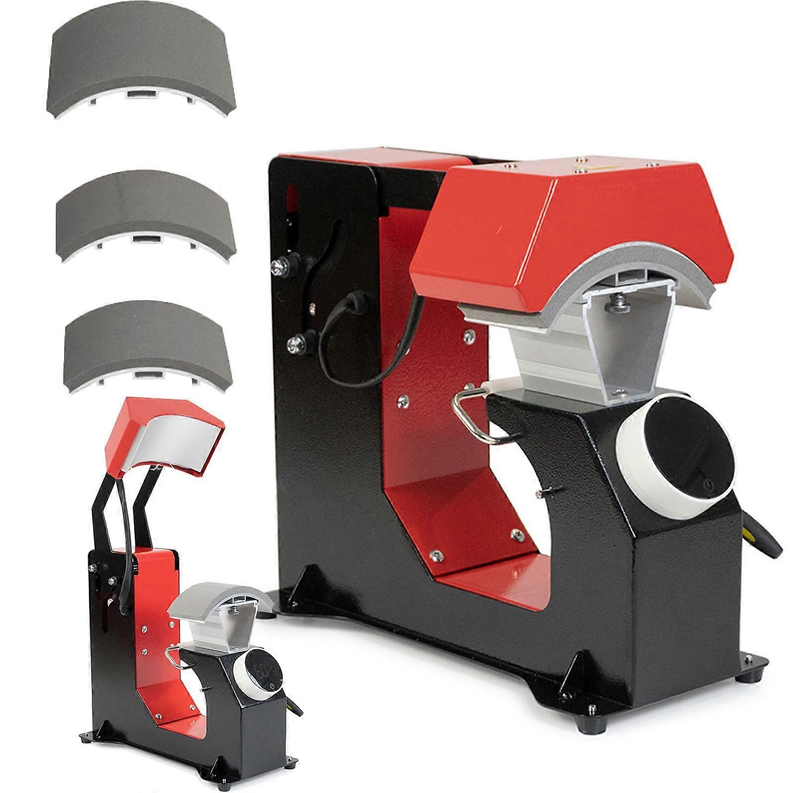 Automatic Hat Heat Press with Three Pad Sizes, Even Heat Distribution, Aluminum Plates for Caps