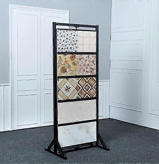 Tile Display Rack with SpaceSaving Vertical Design for Marble, Wood and Flooring Sample Stand