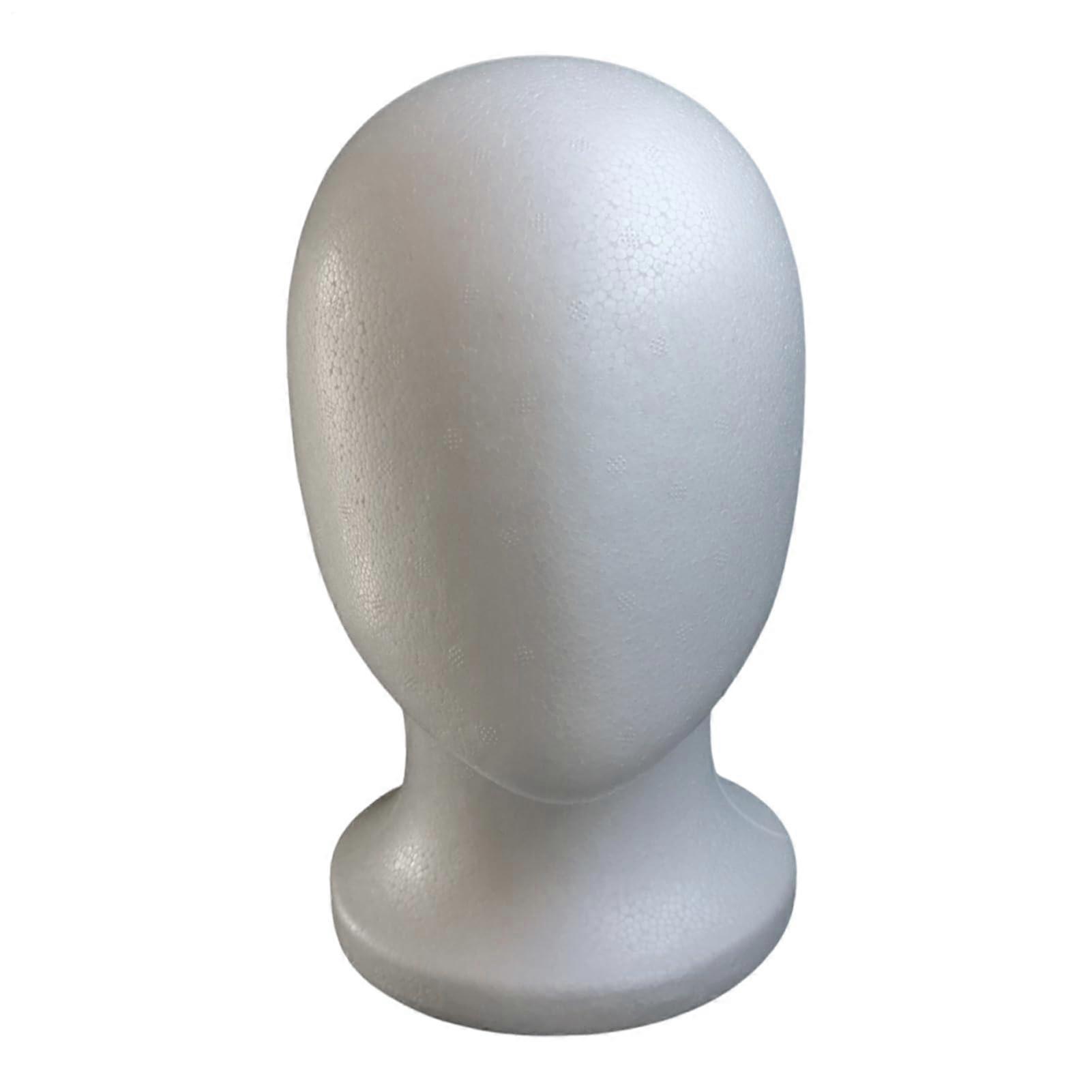 Mannequin Head for Wigs and Hats,  Density Foam Display with Compact Stable Base for