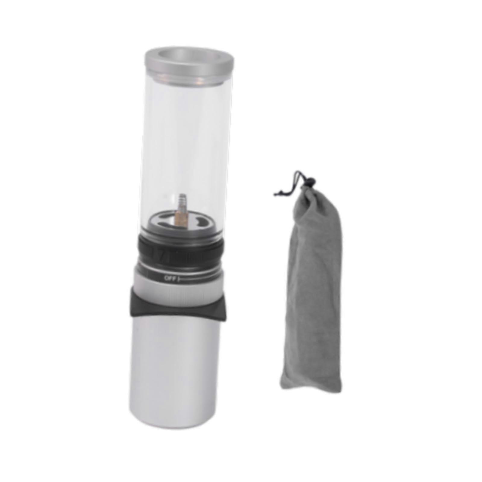Camping Gas Lantern with Adjustable Flame Control, Compact Outdoor Light with Storage Bag, Silver