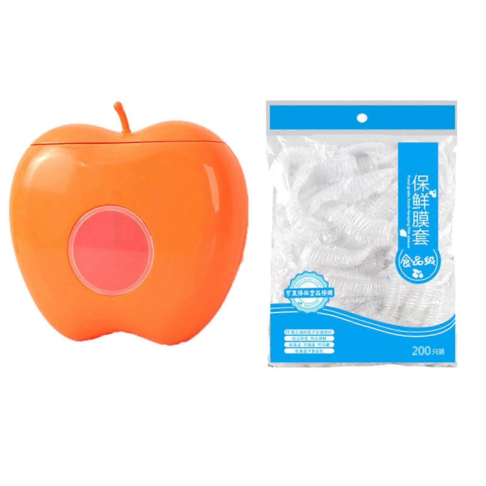 Orange Wall Mounted Storage Box for Food Wrap Organizer, Punch  Kitchen Wrap Holder