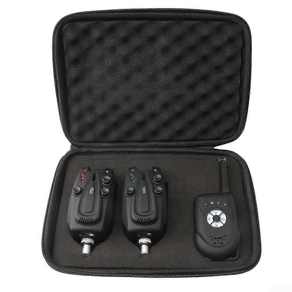 Wireless Carp Fishing Bite Alarm Set with Adjustable Sensitivity and Rainproof Receiver 1+2