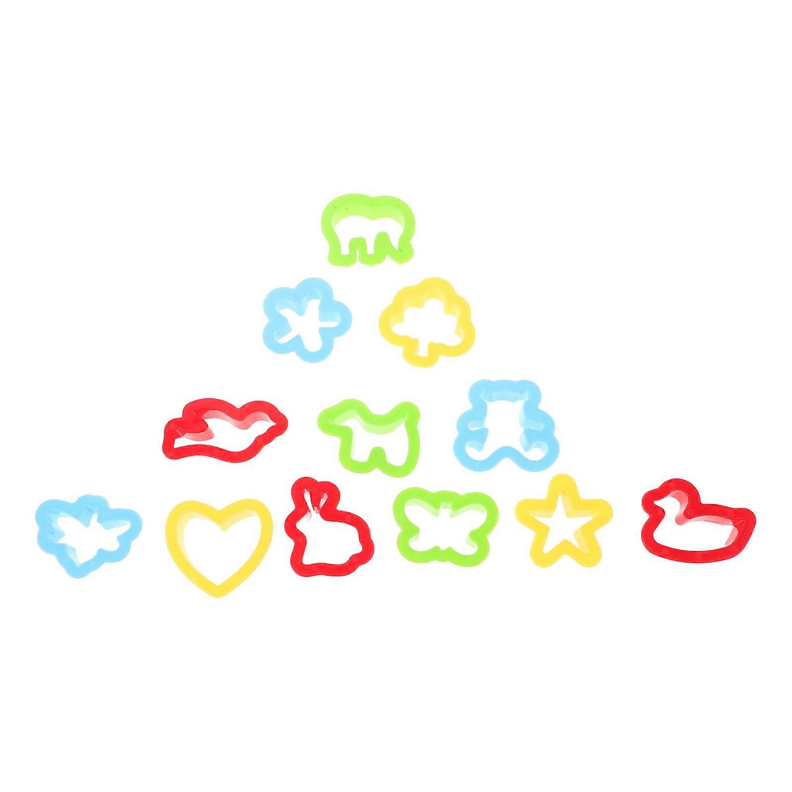 Colored Clay Cutter Set for Kids Using 12Pcs DIY Clay Embossing Tools